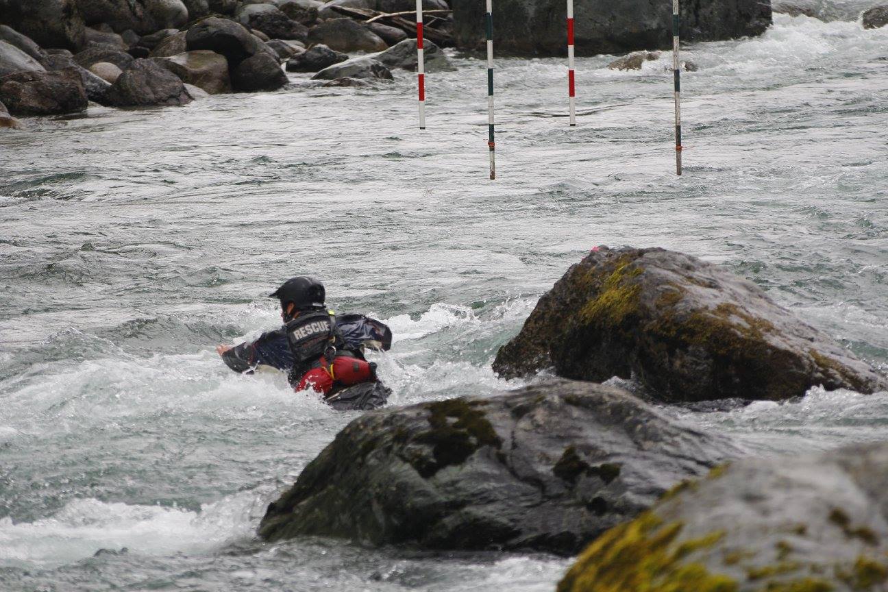 Swimming in moving water
